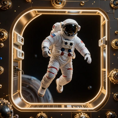 Spaceman Crash Game mit Astronaut und Multiplikator-Anzeige
